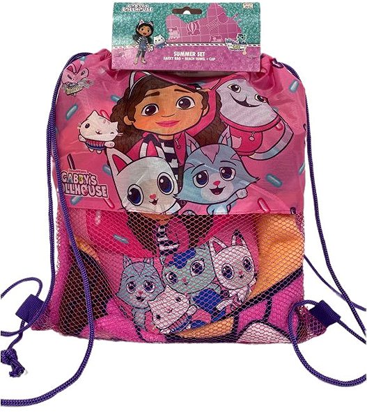 Detská osuška Gabinin kúzelný domček: Gabby with cats set – detská osuška, batoh a šiltovka ...