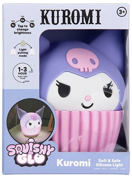 Nočné svetlo Paladone Kuromi svetlo SquishyGlo, silikónové ...