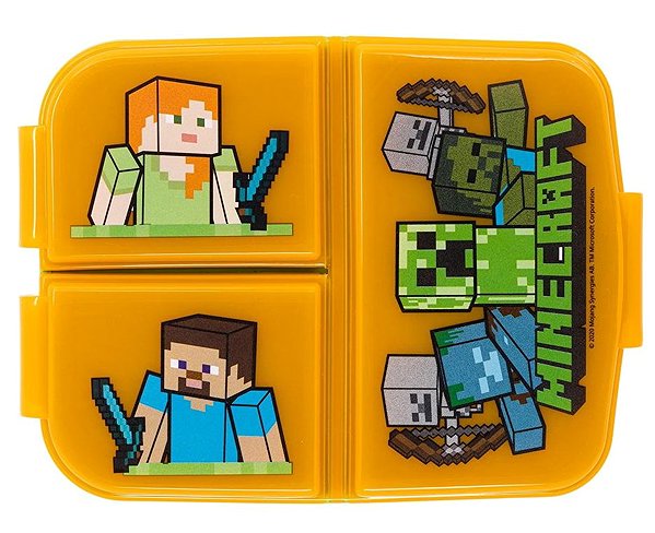 Lunch Box Minecraft Green and Orange Lunch Box with Compartments ...