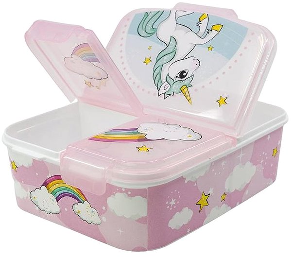 Lunch Box Unicorn Snack Box with Compartments ...