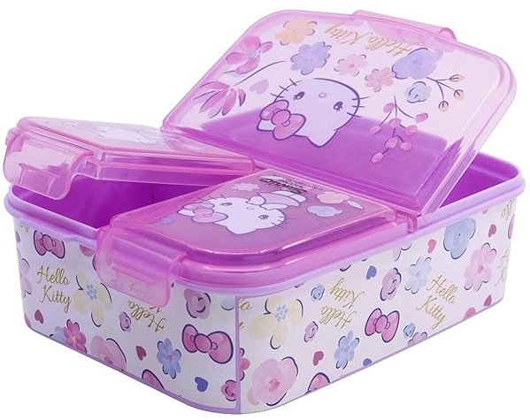 Lunch Box Hello Kitty Pink Snack Box with Compartments ...
