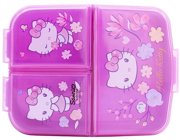 Lunch Box Hello Kitty Pink Snack Box with Compartments ...