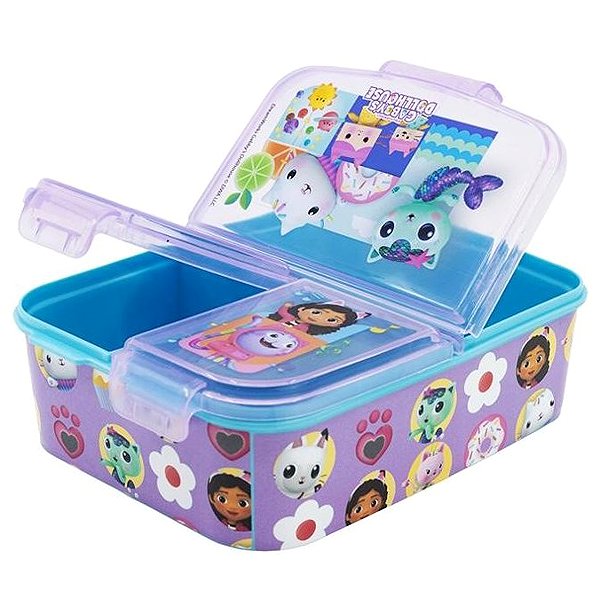 Lunch Box Gabby's Dollhouse Snack Box with Compartments ...