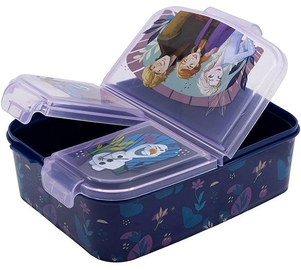 Lunch Box Frozen Snack Box with Compartments, Blue-Purple ...