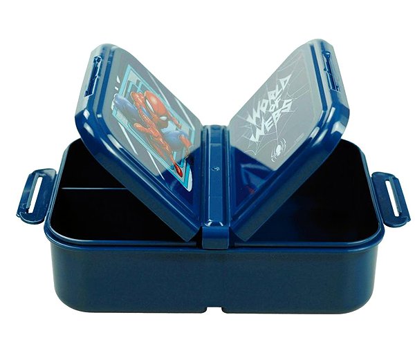 Lunch Box Spiderman Multi-Compartment Snack Box ...