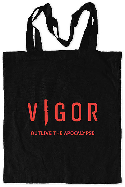 Vigor Eco Shoulder Bag - Friendly Shopping Bag Black 5 pcs - Bag .