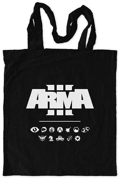 Shoulder Bag Arma 3 Eco - Friendly Shopping Bag Black 5 pcs - Bag .