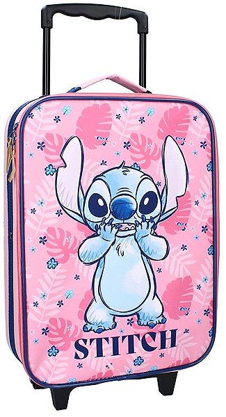 Travel case Stitch - suitcase, pink .