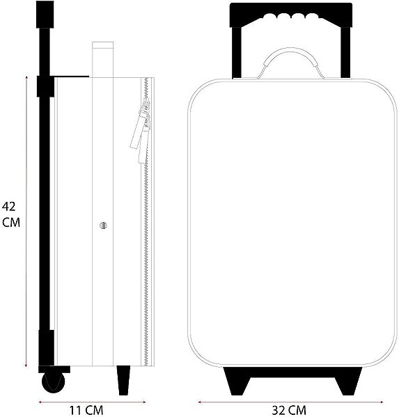 Travel case Stitch - suitcase, pink .