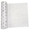Runner Goba Velvet runner with flakes, white 28 cm × 3 m .