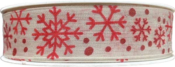 Ribbon GOLDINA Christmas ribbon RED BLIZZARD red 9457 .