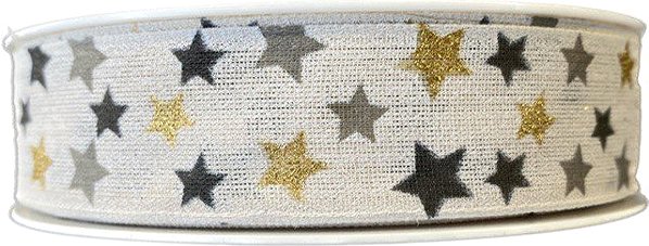 Ribbon GOLDINA Christmas ribbon CELESTIAL WHITE white 9467 .