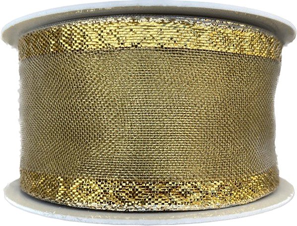 Ribbon GOLDINA Outdoor Waterproof gold translucent 40 mm × 10 m .