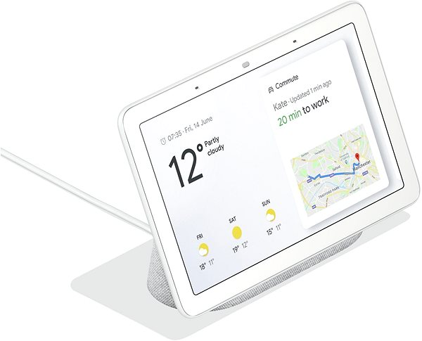 Voice Assistant Google Home Hub Chalk Lateral view