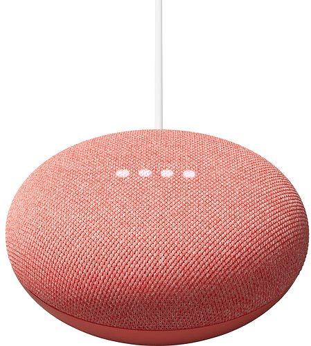 Voice Assistant Google Nest Mini 2nd Generation - Coral Screen