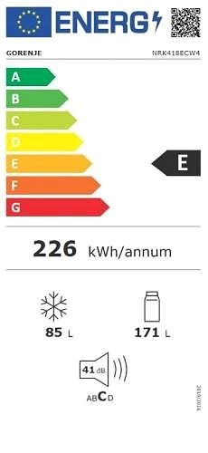 Refrigerator GORENJE NRK418ECW4 Energy label