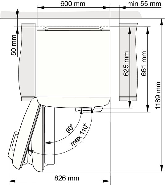 Refrigerator GORENJE ONRK619DBK-L Technical draft