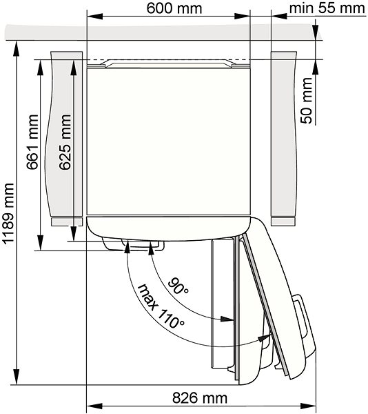 Refrigerator GORENJE ONRK619DR Technical draft