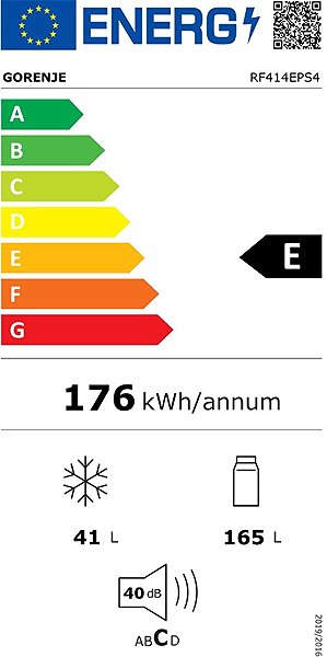 Refrigerator GORENJE RF414EPS4 Energy label