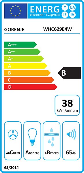 GORENJE WHC629E4W cooker hood energy label