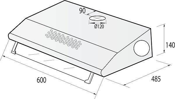 Extractor Hood MORA OP 640 X Technical draft