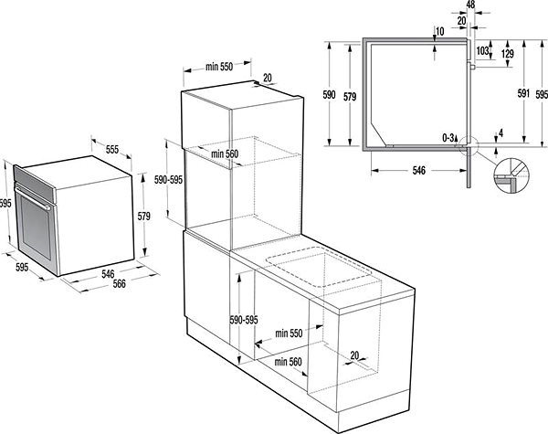 Built-in Oven GORENJE BCS798S24X PureSteam Technical draft