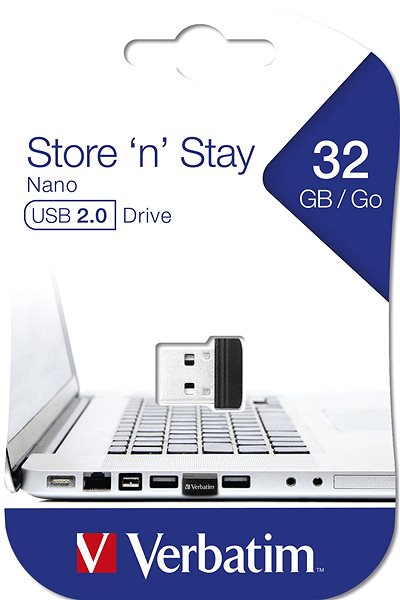 USB kľúč VERBATIM Store 'n' Stay NANO 32 GB USB 2.0 čierny ...