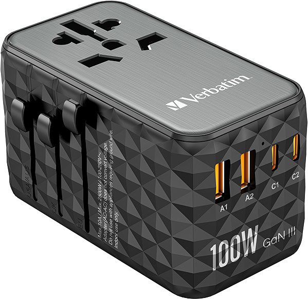Reiseadapter VERBATIM GaN III Universal Travel Adapter 100W UTA-06 ...
