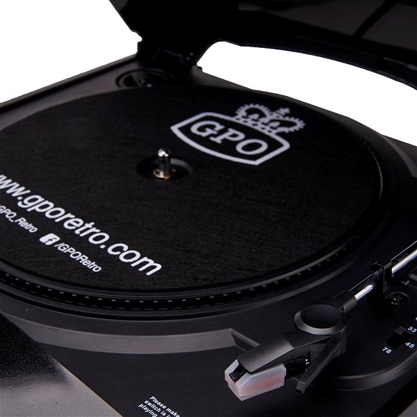 Turntable GPO Memphis Black Features/technology