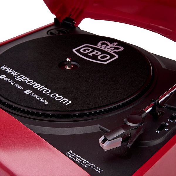 Turntable GPO Memphis Red Features/technology