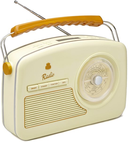 Radio GPO Rydell Nostalgic DAB Cream Seitlicher Anblick