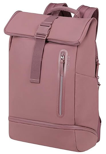 Laptop Backpack American Tourister Urban Tide Rolltop Laptop BP 15.6” Galactic Mauve ...