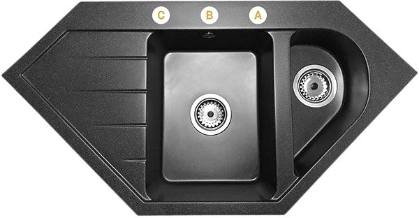Granite Sink GRANISIL Taragona 965.10R Nero ...