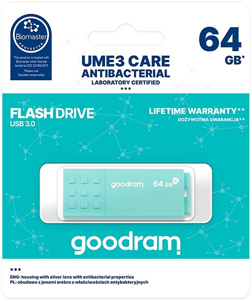 USB kľúč Goodram USB Flash 64 GB CARE USB 3.0 ...