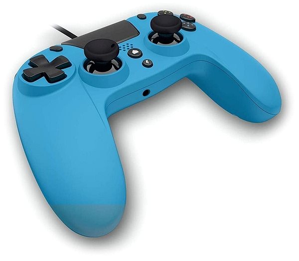 Gamepad Gioteck VX-4 gamepad PS4 modrý Bočný pohľad