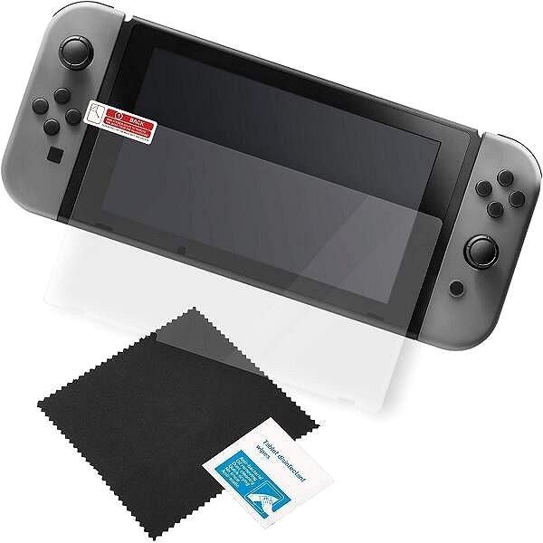 Glass Screen Protector Gioteck Protective Glass for Nintendo Switch Package content