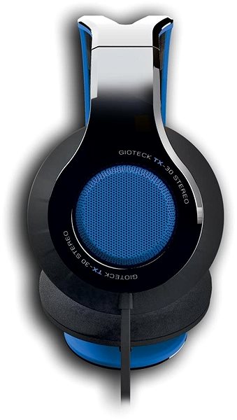 Herné slúchadlá Gioteck TX30 čierno-modré Bočný pohľad