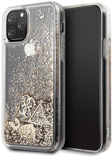 Kryt na mobil Guess Glitter Hearts pre iPhone 11 Gold (EU Blister) ...