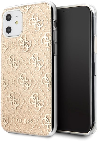 Handyhülle Guess, 4G Glitter Back Cover für iPhone 11 Gold ...