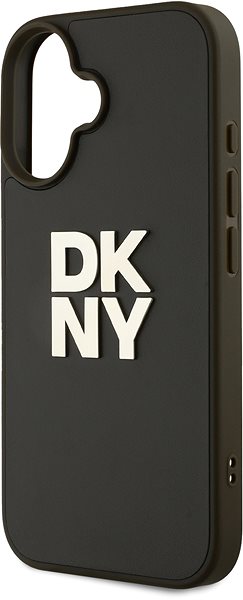 Handyhülle DKNY PU Leather Stack Logo Wrist Strap Rückabdeckung für iPhone 16 Green ...