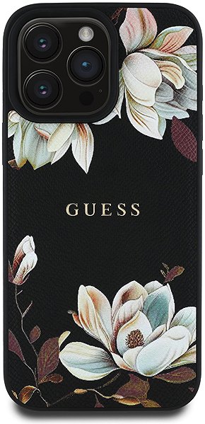 Handyhülle Guess PU Grained Magnolia MagSafe Backcover für iPhone 16 Pro Max - schwarz ...