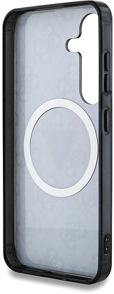 Handyhülle Guess IML 4G Glitter and Triangle Logo MagSafe Back Cover für Samsung Galaxy S25+ Black ...