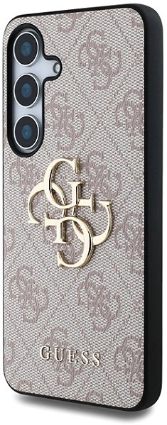 Telefon tok Guess PU 4G Metal Logo Samsung Galaxy S25 rózsaszín tok ...