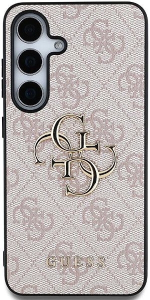 Handyhülle Guess PU 4G Metal Logo Back Cover für Samsung Galaxy S25+ Pink ...