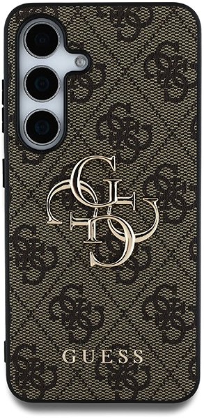 Handyhülle Guess PU 4G Metal Logo Back Cover für Samsung Galaxy S25 Brown ...