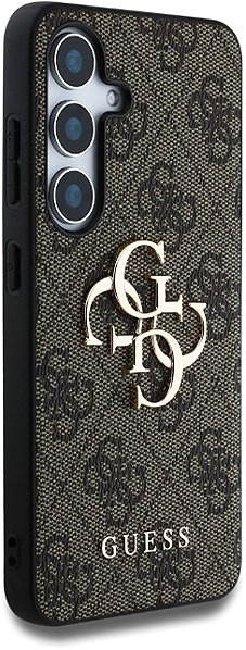 Handyhülle Guess PU 4G Metal Logo Back Cover für Samsung Galaxy S25 Brown ...