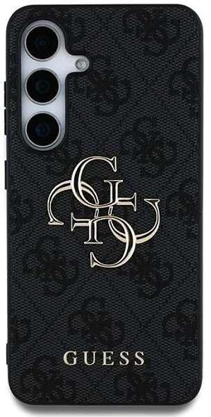 Handyhülle Guess PU 4G Metal Logo Back Cover für Samsung Galaxy S25 Grey ...