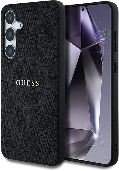 Handyhülle Guess PU Leather 4G Colored Ring MagSafe Back Cover für Samsung Galaxy S25+ Black ...