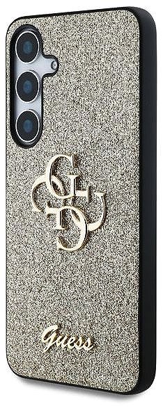 Telefon tok Guess PU Fixed Glitter 4G Metal Logo Samsung Galaxy S25+ arany tok ...