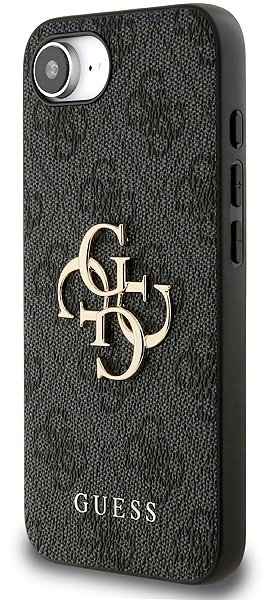 Handyhülle Guess PU 4G Metal Logo Back Cover für iPhone 16e/17e Grey ...
